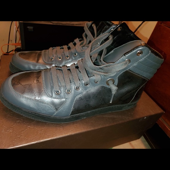 Gucci high top sneakers in platinum grey - Picture 6 of 8